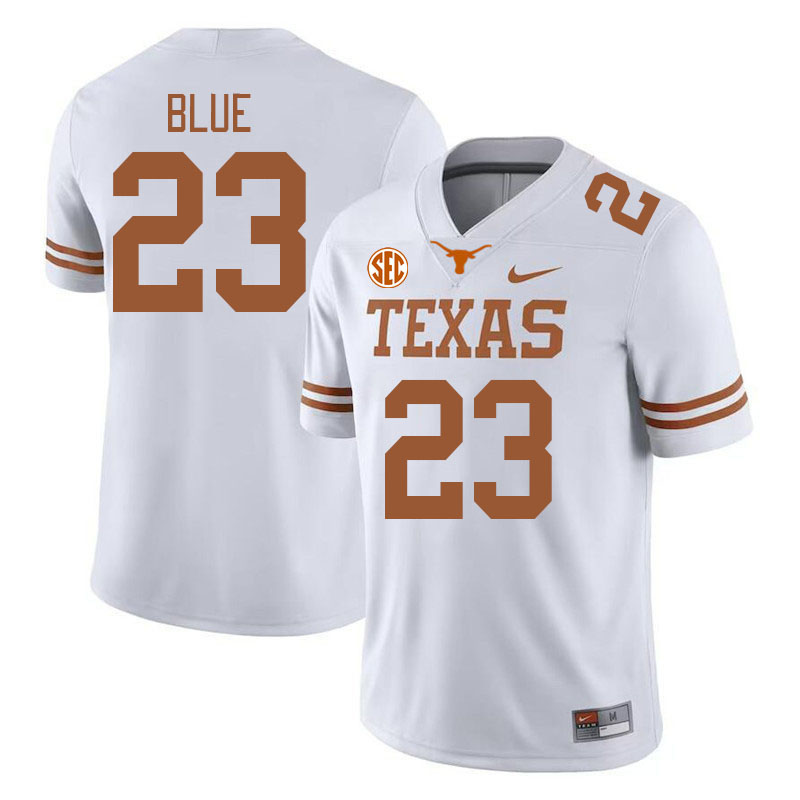 # 23 Jaydon Blue Texas Longhorns Jerseys Football Stitched-White